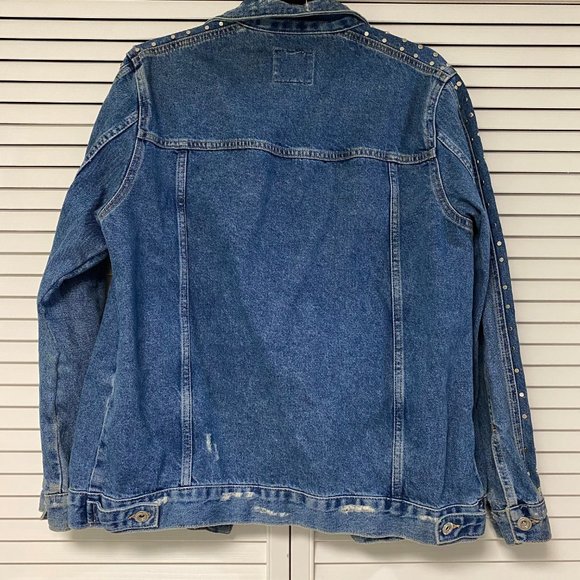 Zara Trafaluc Jean Studded Oversized Jacket - S - Picture 3 of 5